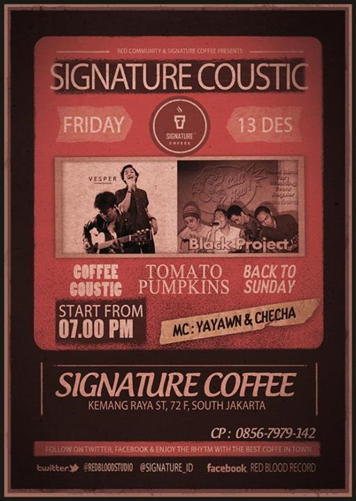 Friday #SignatureCoustic event on <a href="/Signature_ID/">Signature Coffee</a> ...