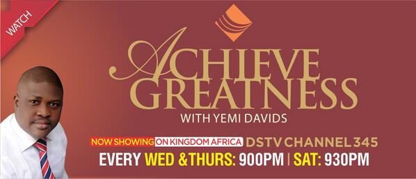 Spread the news! Achieve Greatness on Tv..