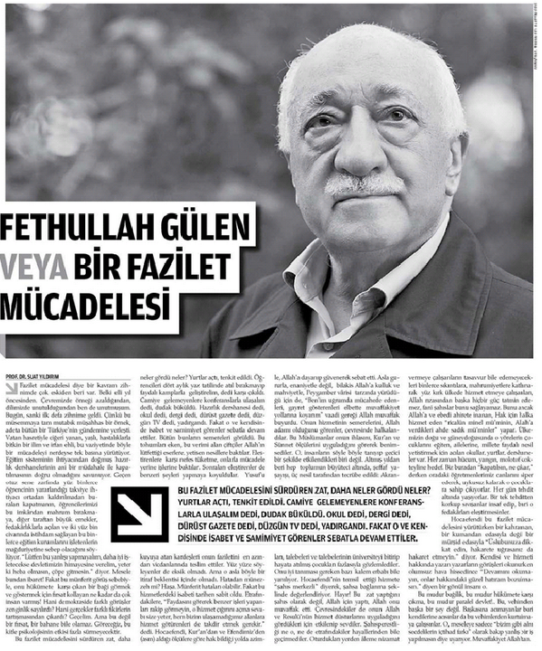 Önemli bir değer olan Cemaat ve Hocaefendi'yi bu hale düşüren sebep ne olursa olsun hiçbir şekilde mazur görülemez.!