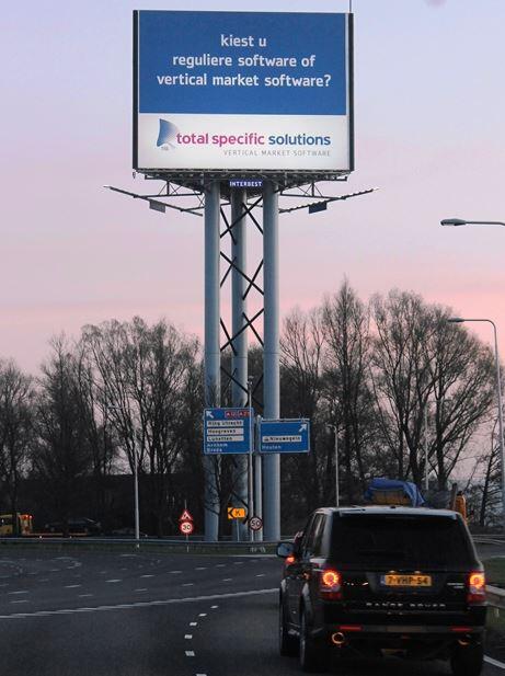interbestNL's tweet image. Vertical Market #Software #TotalSpecificSolutions mega billboard #Utrecht A12 
bit.ly/15Dtsxr #Business #OOH