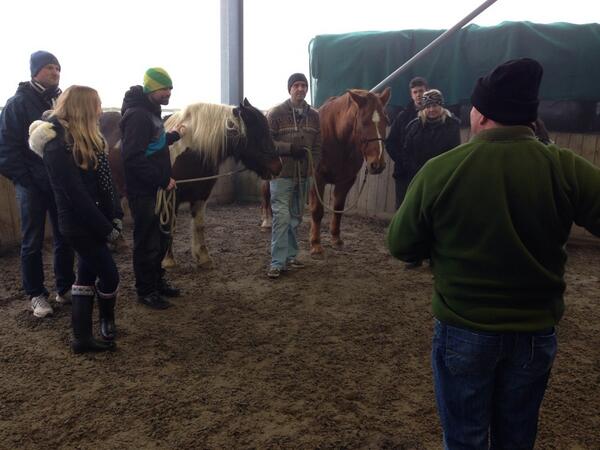 AuthenticLdr's tweet photo. Team briefing human and equine partners #equinelearning http://t.co/6ZpONXx9DT