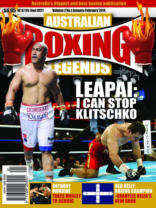 Next issue of "Australian Boxing Legends" available at your newsagents this week.