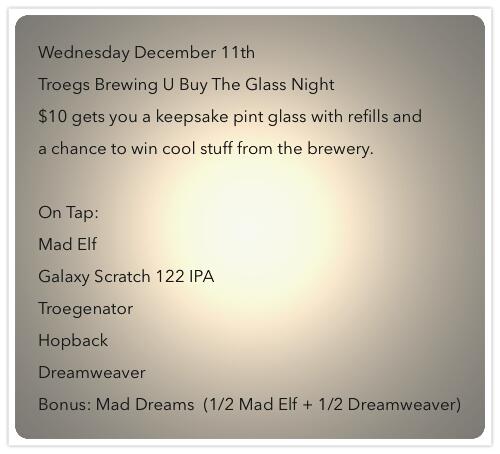 TheAbbaye's tweet photo. Tonight at 7pm! Troegs Brewing U Buy The Glass night. http://t.co/VHfXhqyGed