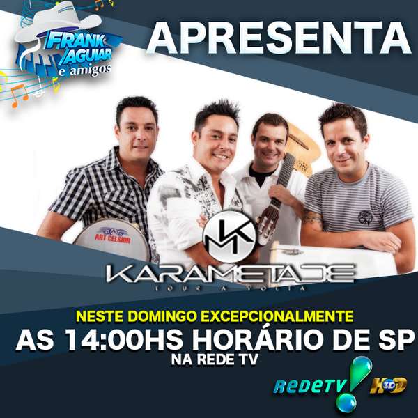 Equipe_FA's tweet photo. Neste Domingo é só alegria com a presença do Karametade no Palco do Programa Frank Aguiar e Amigos, Não Perca! http://t.co/I6CH8QUnMz