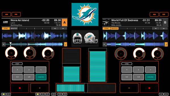 juliesmithso's tweet image. Branded #DJSetups with @SmithsonMartin #EmulatorElite @MiamiDolphins #customizedtemplate @NI_News #Traktor #Marketing