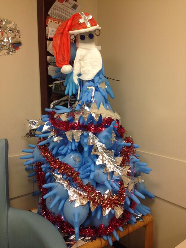 Our Emergency Departments staff Christmas tree, awesome. #hospitalchristmas