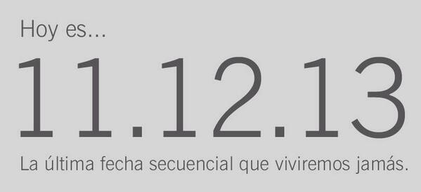 Hoy es la última vez que viviremos en un día con fecha secuencial en nuestras vidas