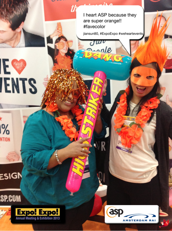 aspevents's tweet image. I heart ASP because they are super orange!! #favecolor jiansun80, #ExpoExpo #weheartevents