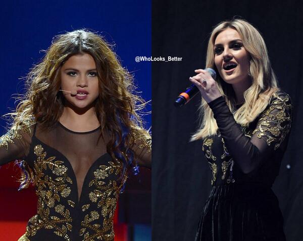 WhoLooks_Better's tweet photo. Selena Gomez VS  Perrie Edwards 
RT for Selena 
FAV for Perrie http://t.co/geyFxzEvCP