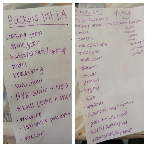 annadanigelis's tweet image. For some reason I'm bringing more stuff home then on vacation..... #makinglists #avoidingstudying