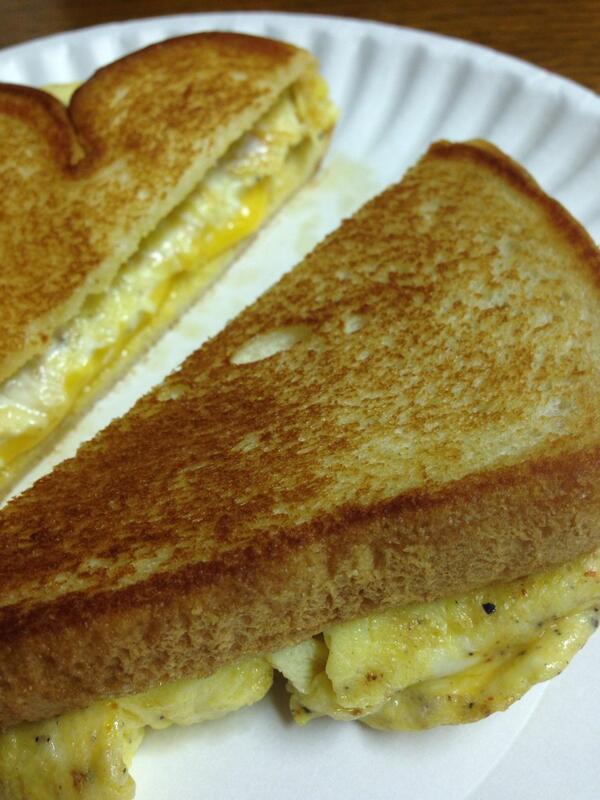 Had a grilled egg and cheese sandwich for lunch, one of my favorites. #recipes <a href="/FoodNetwork/">Food Network</a> <a href="/ChefJasRoberts/">Chef Jason Roberts</a>
