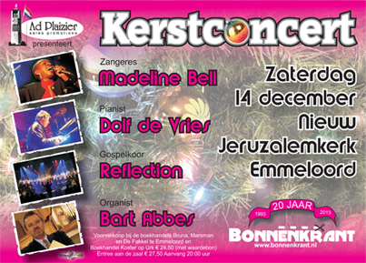 ZA 14 dec.:
Chorale #Kerstconcert met o.a. Madeline Bell! #Emmeloord

Voor meer informatie: bit.ly/1h0mlVy