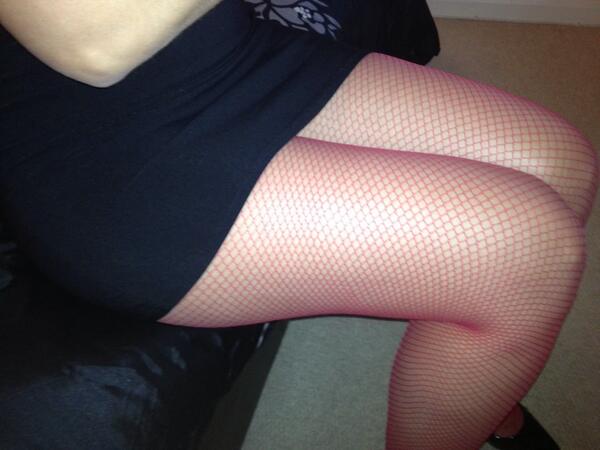 nylonbondage's tweet photo. What does everyone think of K in red fishnets? http://t.co/O1pRGKcFqd