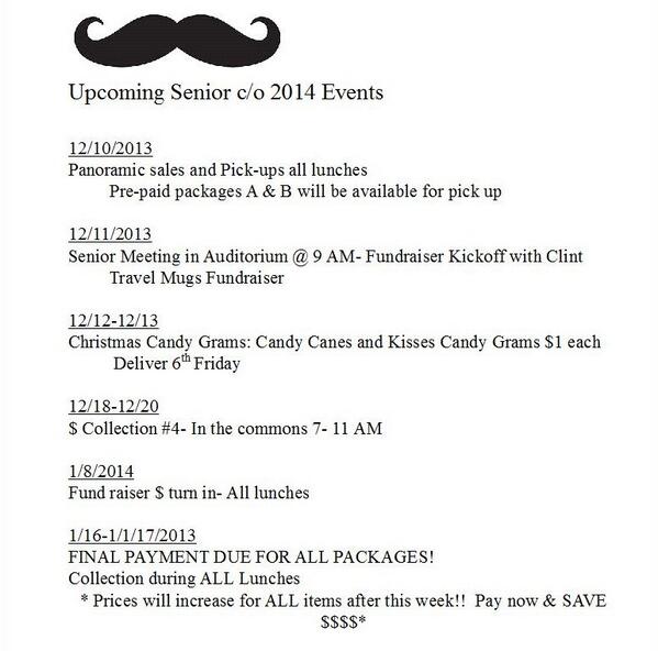 HumbleCO2014's tweet photo. Upcoming Senior Events! http://t.co/rPhrvk2uRA