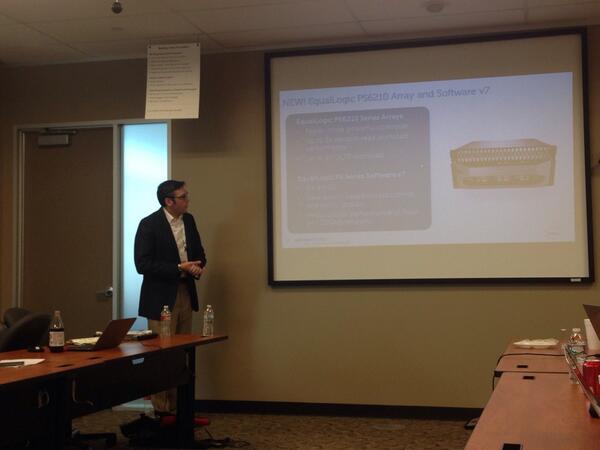 Meesh_Says's tweet photo. Storage deep dive with @TechDylan #DellGeeksOut #equallogic #dellworld http://t.co/zjMITGTjc0