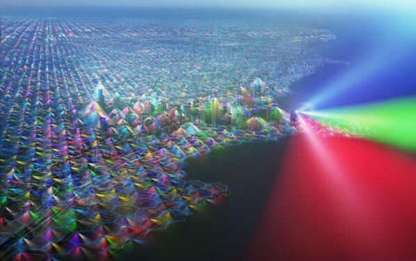 TweetSmarter's tweet photo. What the World Would Look Like If You Could See Cell Phone Signals http://t.co/t0pDklNBe9 http://t.co/ze45Uanl6h #cool