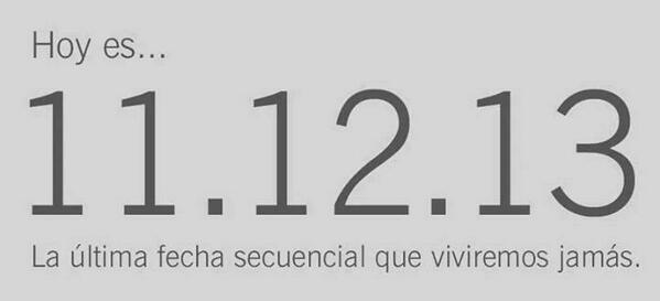 cinferro's tweet image. "@EcuaLink: No habrá otra fecha secuencial hasta dentro de 90 años así que... ¡Feliz 11/12/13! http://t.co/uG3INSUDid" @tucutita