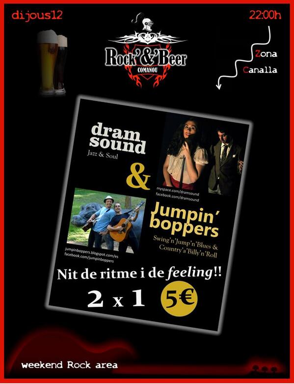 musicaterrassa's tweet image. Dj12des | 22h JUMPIN' BOPPERS + DRAM SOUND al Comanou (Pare Llaurador, 17) #Trs Taq_5€ #nitderitmeifeeling @Comanou