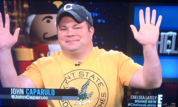 KSUAlumni's tweet photo. We love seeing the #KentState pride! #FlashesForever MT @JohnCaparulo Always nice to rock my #KSU shirts on TV.   http://t.co/33ddxaU2jb
