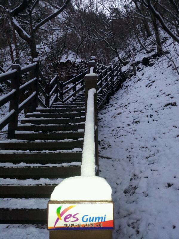 오늘새벽 금오산 할딱고개길
빛나는 yes gumi 를 찍었다.
모든분들께 yes today!