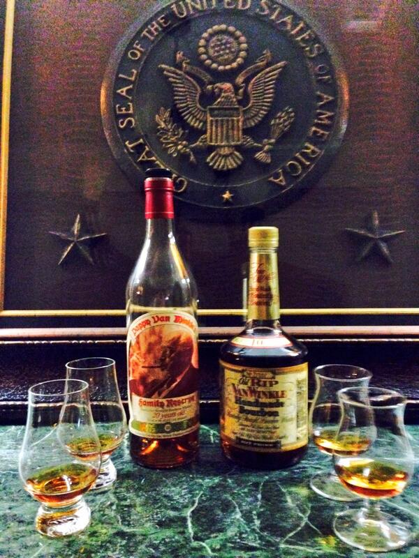 AviatorsDen's tweet photo. Tasting tonight in the den.... @pappyvanwinkle 10 and 20 yr, can't wait. http://t.co/lXqQrhHtVu
