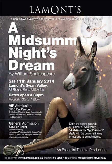 LamontsWinery's tweet photo. Don't forget to purchase your tickets to A Midsummer Nights Dream in Jan! #lamonts #swanvalley #events2014 #liveshow http://t.co/nW1j4g6h5h