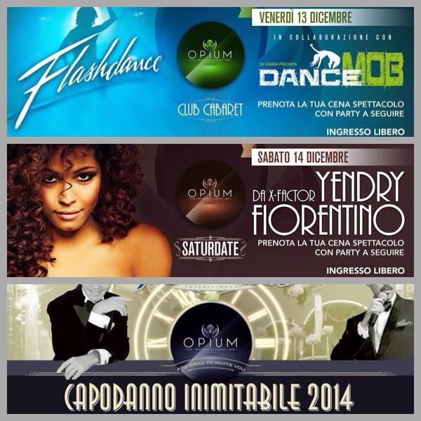 In arrivo un altro spettacolare weekend firmato OPIUM | Pn ... ..aspettando l'Evento di Capodanno...