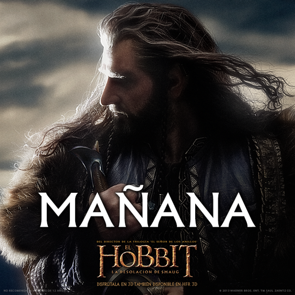 WarnerBrosSpain's tweet photo. El líder de la compañía de los Enanos, #ThorinEscudoDeRoble nos recuerda que #ElHobbit #LaDesolaciónDeSmaug llega... http://t.co/Yu0OYOMLOp