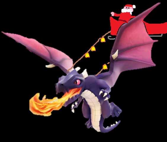 TheClashOfClans's tweet photo. Happy 12th December, the dragon has taken Rudolf's role this year! #ClashOfClans #adventcalendar http://t.co/wfNrmgj8Zj