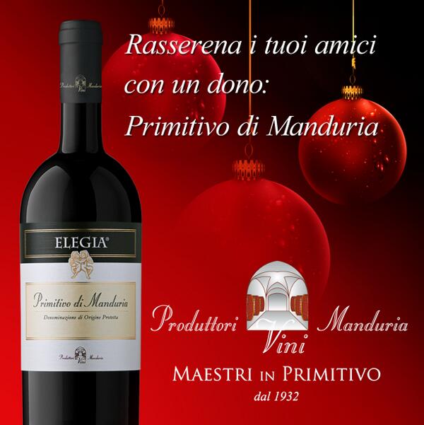 CPViniManduria's tweet photo. Rasserena i tuoi Amici con un dono che ha il gusto e la storia della tua terra, il Primitivo di Manduria. http://t.co/w8dpnNNlFO