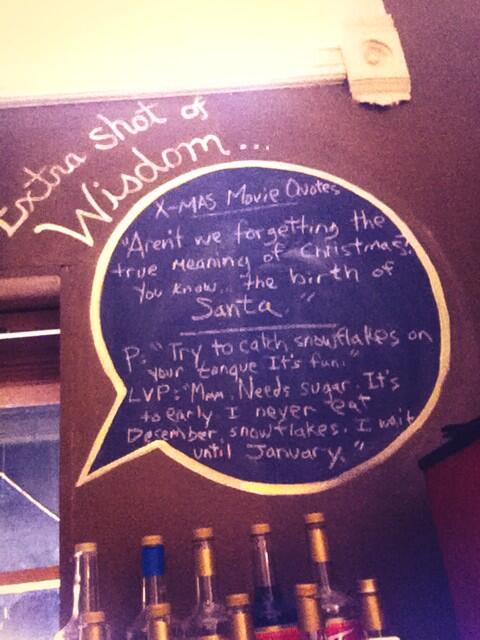 First 5 people to come in and name these 2 movie quotes gets a free small coffee!