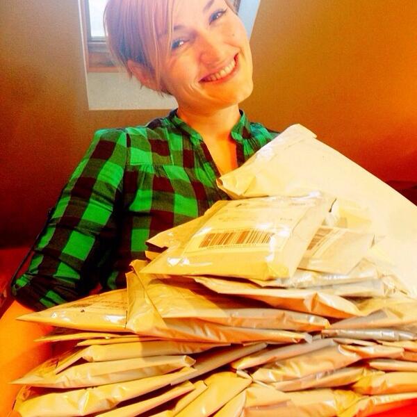 Our newest member of the team, @kkleid, has been busy helping us get over 60 packages shipped out just this wk!
