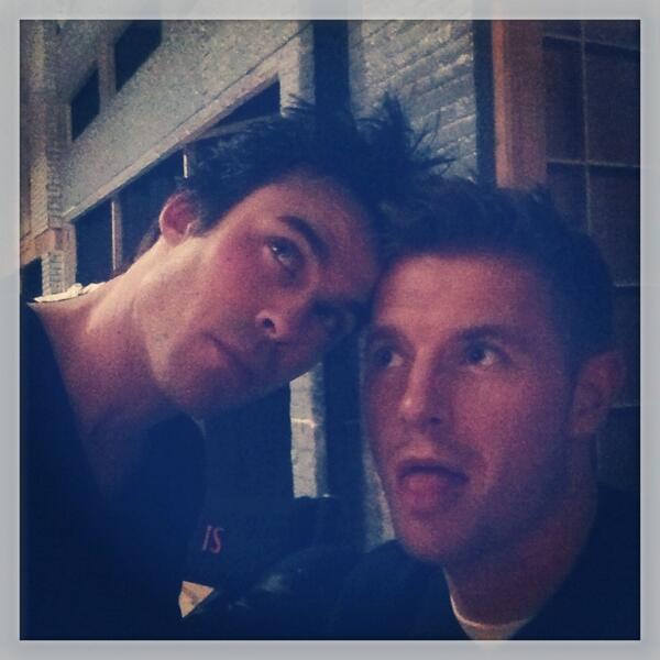 RickCosnett's tweet image. 'I tawt I taw a pussy cat.'Downtime with Damon and Wes on #TVDThursday So awesome to be working with @iansomerhalder
