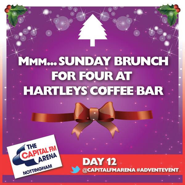 alohavic70's tweet image. RT @CapitalFMArena 
#AdventEvent Day12: Sunday brunch for four at @HartleysCoffee -RT this and follow us to enter!