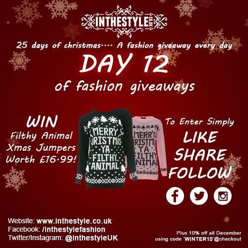 inthestyleUK's tweet photo. Wow 18,900 !!! Let's see if we can get to 19,000 today- we have this fab #giveaway on!! Just #RT &amp; #FOLLOW to #win 🎅 http://t.co/sQJBH1N2up