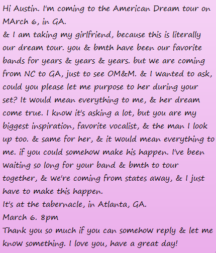 Rhidemption's tweet photo. @olobersyko @austincarlile Tweeted you in the wrong post I believe? I'm new to twitter. ;_; but please reply! <3 :) http://t.co/QNs5xjfIgy