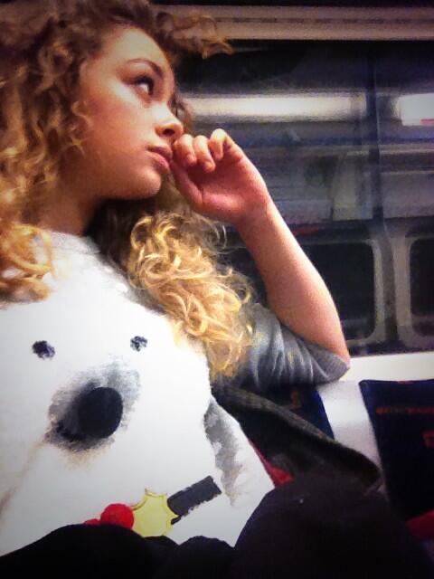 CarrieHFletcher's tweet photo. Train journeys with The Hopeful Bear! #TeamHopefuls ! http://t.co/Jbt2P0xpJb