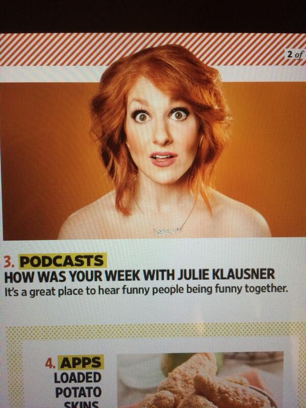 curtisjunk's tweet image. @julieklausner congratulations! Tina Fey &amp;amp; Amy Poehler picked you #3 @EW #MustList  - you're my #1! #HowWasYourWeek