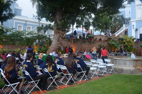 En el Concierto de Navidad en La Fortaleza luego del Recibimiento.