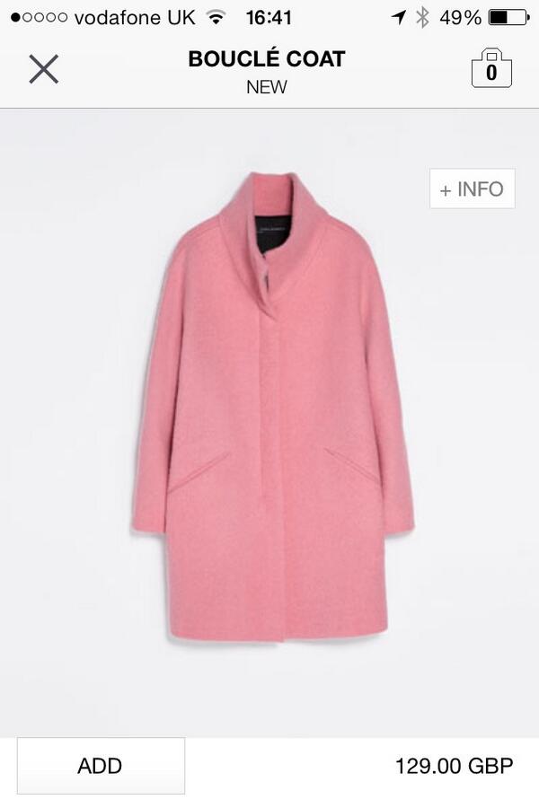 pink boucle jacket zara