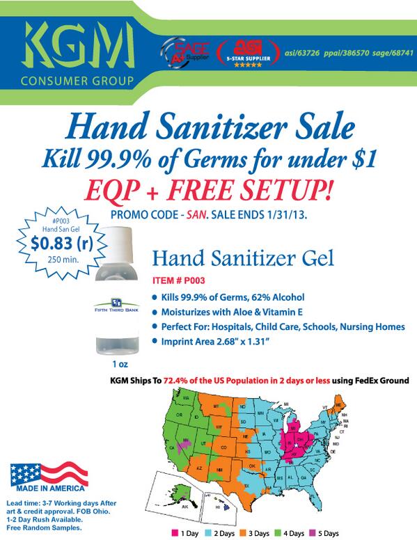 KGM_Promo's tweet photo. Sanitizer Sale is still going on until the end of the month! Don't miss out.
http://t.co/4wBYKl1bIA