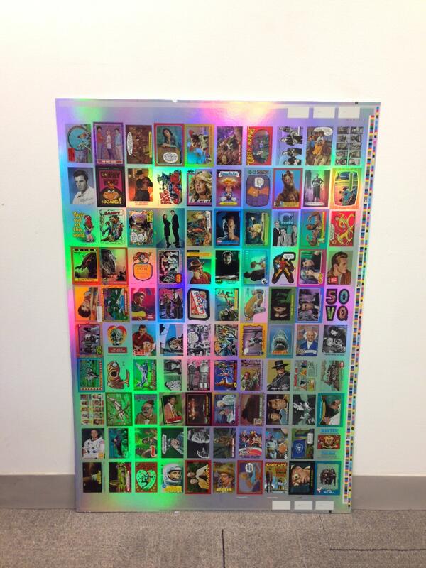 Topps's tweet photo. The Topps 75th anniversary set is the perfect gift for a pop culture fan on ur list. Follow &amp; RT 2 win an uncut sheet http://t.co/wpadjUhDaa