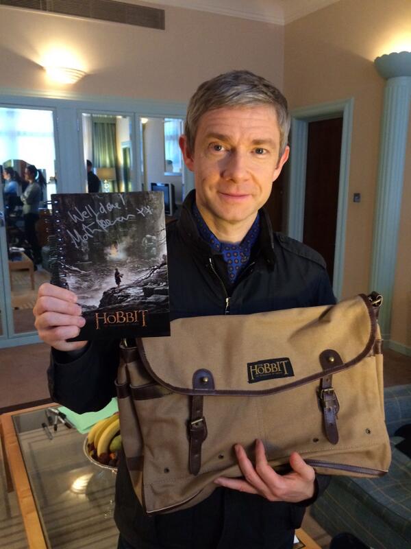 HobbitMoviesUK's tweet photo. #TheHobbit:The Desolation of Smaug is out tomorrow! RT to win prizes signed by #MartinFreeman! http://t.co/paIiRKvcMk http://t.co/HvcglLPx1p