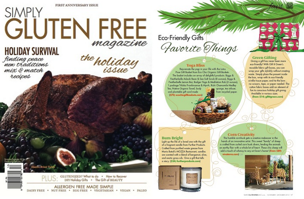 giftitgreen's tweet photo. @SimplyGFMag thx for incl. @giftitgreen in your holiday faces http://t.co/lAhci5X5sx