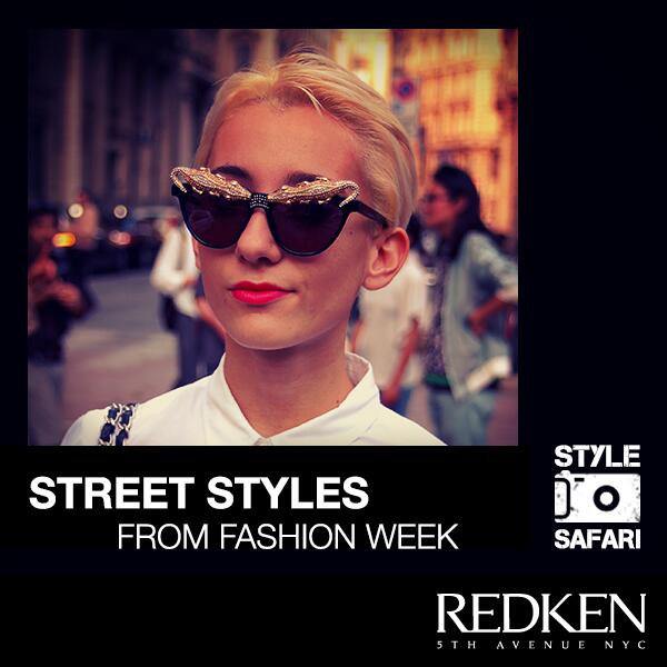 Redken5thAve's tweet photo. Fashionista @elisacarassai donned these chic shades at Milan Fashion Week! #StyleSafari http://t.co/T0OJdhz3pJ