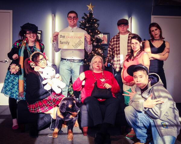 BlitzBoston's tweet photo. Seasons Greetings from the DotCom Family! #DigitalTeam #AwkwardFamilyPhoto http://t.co/y8Sta8U7NQ