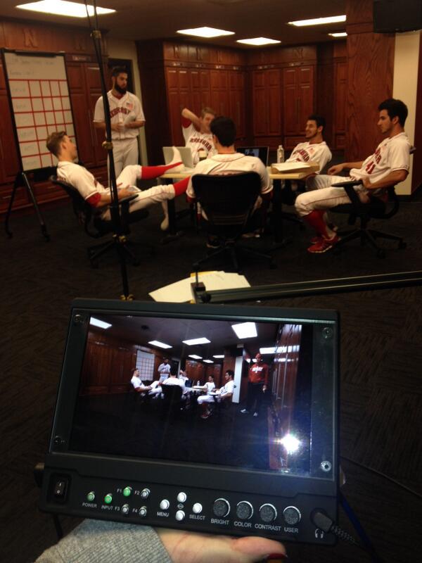 HuskerBaseball's tweet photo. #Huskers shooting a season-ticket commercial u'll see in Jan. Pick your 2014 seats now! http://t.co/TInIBLIFCt http://t.co/0SppYLeJad