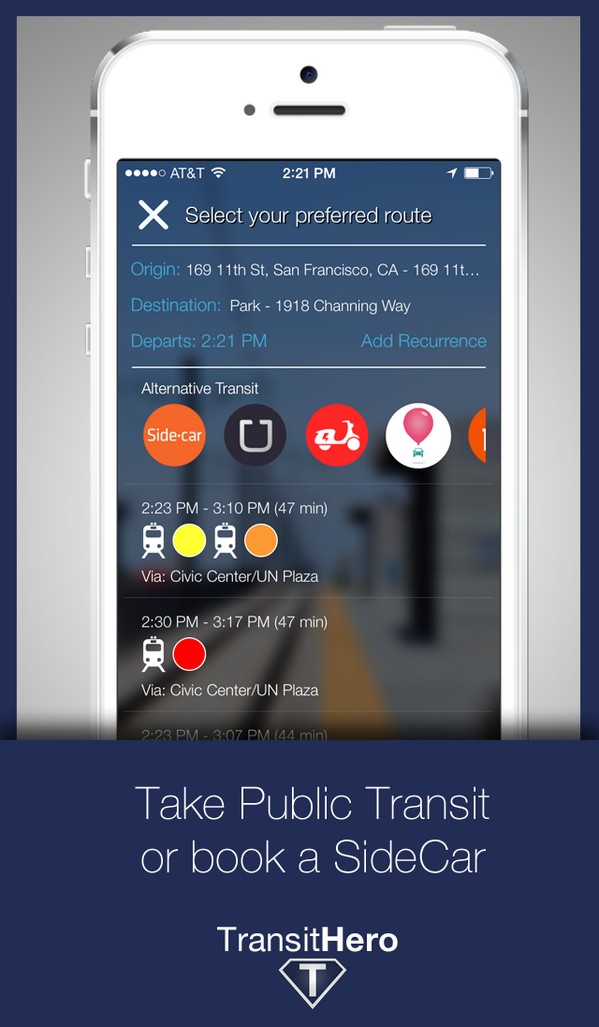 TheTransitHero's tweet photo. TransitHero has a new update! http://t.co/Z1RBrqN4VQ It’s our #EasyGifts to you - faster app, #BART rte colors &amp; more http://t.co/xLY7qaZH4X