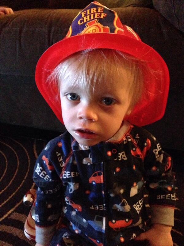 kayleighfarris's tweet photo. baby firefighter. look out. http://t.co/rcP8khyTsI