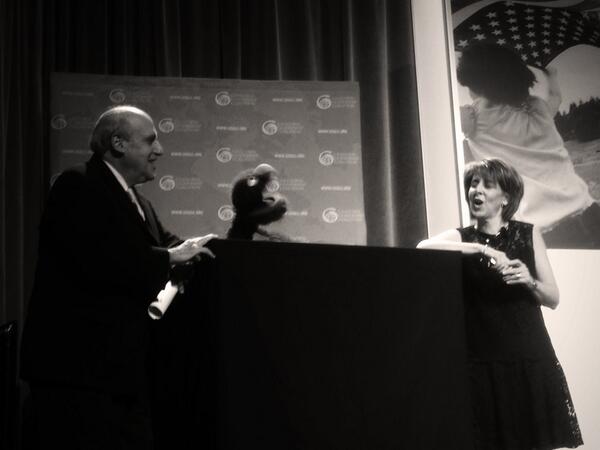 USGLC's tweet photo. Maybe our favorite guest of the night: Global Grover from @SesameWorkshop #SmartPower http://t.co/cvY15eYmDZ